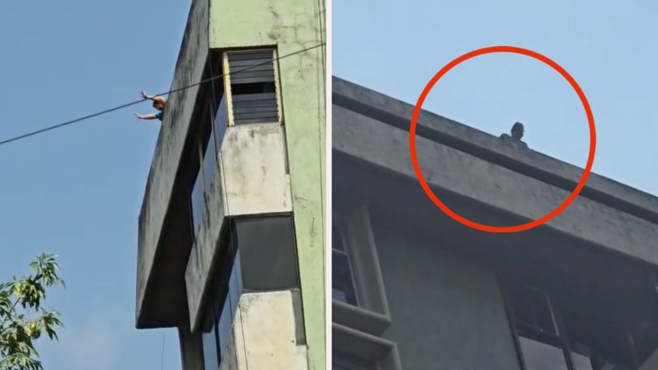 Incendio en la Colonia Roma: Rescate de una mujer desde la azotea