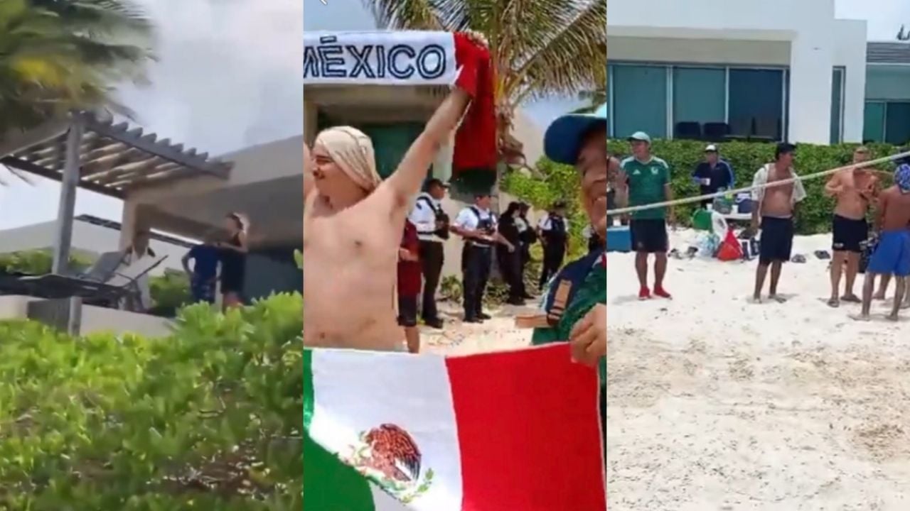 Protesta de vecinos en Playa del Carmen por presunta apropiación de playa